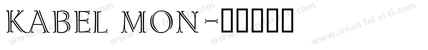 Kabel Mon字体转换